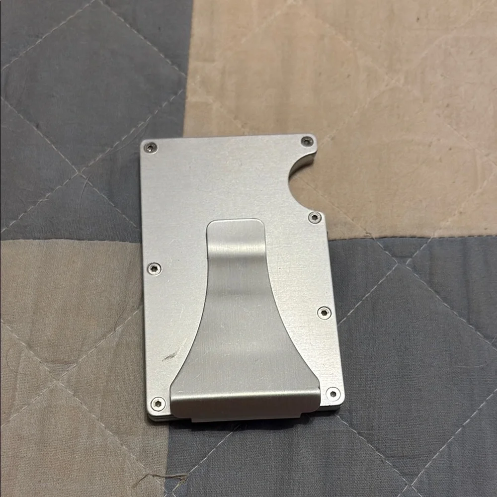 Sleek Silver Metal Wallet